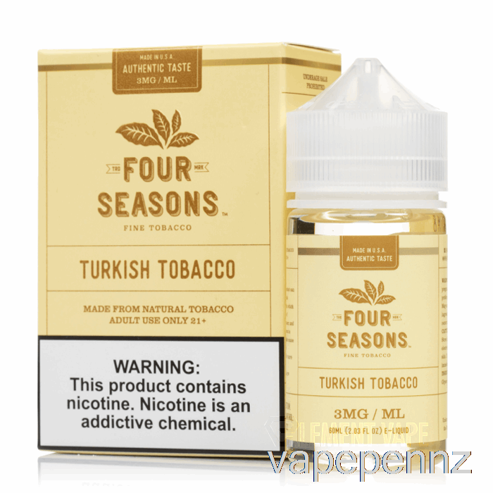 Turkish Tobacco - Four Seasons - 60mL 18mg VAPE NZ